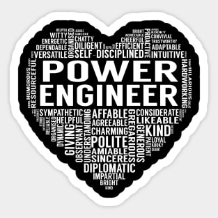 Power Engineer Heart Sticker